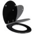 vidaXL Toilet Seats with Soft Close Lids MDF Black - Image 2