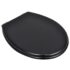vidaXL Toilet Seats with Soft Close Lids MDF Black - Image 3