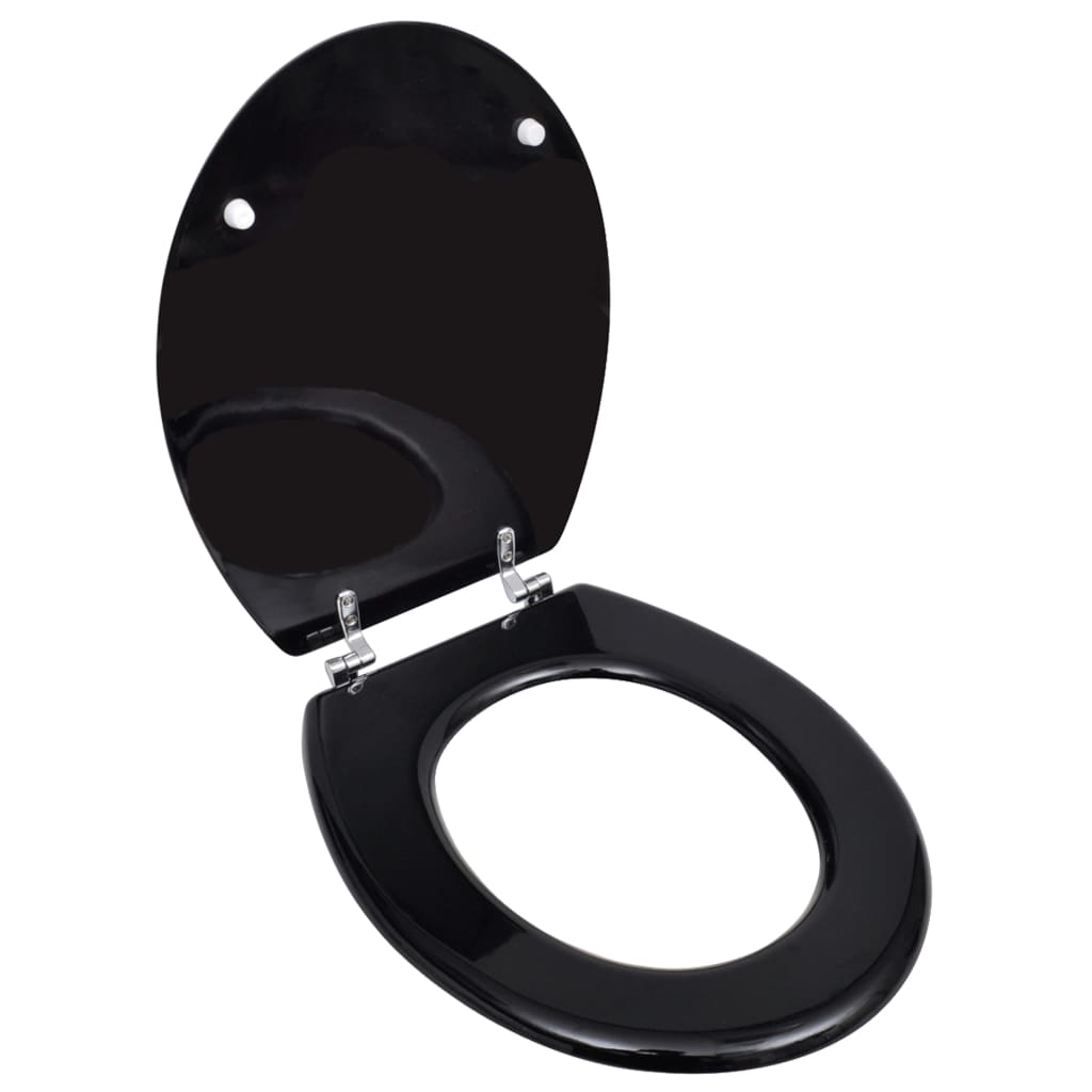 8718475863809_a_en_hd_1 vidaXL WC Toilet Seat MDF Lid Simple Design Black - Image 1