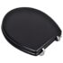 vidaXL WC Toilet Seat MDF Lid Simple Design Black - Image 3