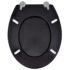 vidaXL WC Toilet Seat MDF Lid Simple Design Black - Image 5