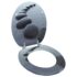 vidaXL WC Toilet Seat MDF Lid Stones
