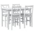 vidaXL 5 Piece Dining Set White - Image 2