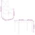 vidaXL 5 Piece Dining Set Brown and White - Image 12
