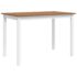 vidaXL 5 Piece Dining Set Brown and White - Image 4