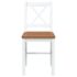 vidaXL 5 Piece Dining Set Brown and White - Image 6