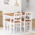 vidaXL 5 Piece Dining Set Brown and White