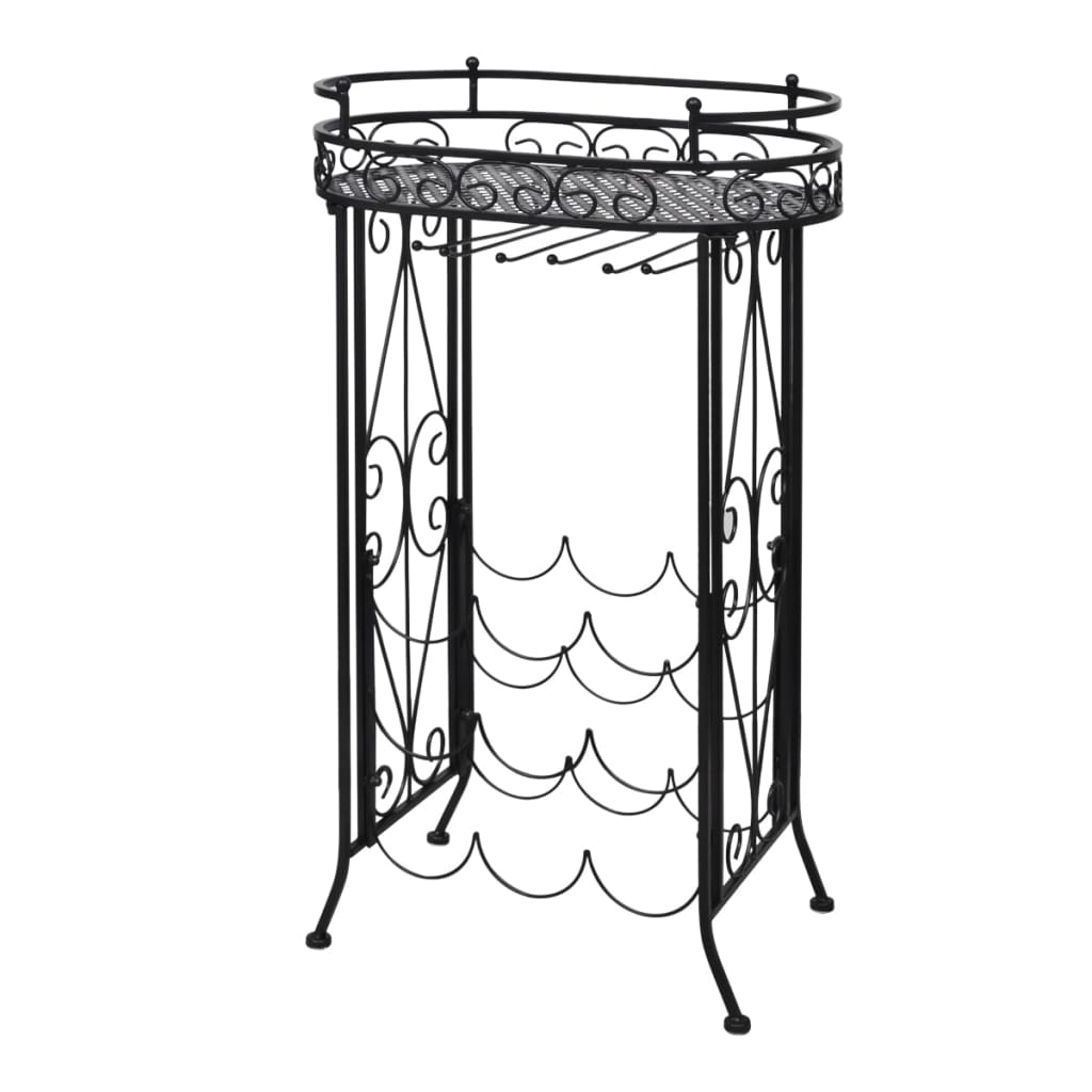 8718475868033_a_en_hd_1 vidaXL Wine Rack with Glass Holder for 9 Bottles Metal - Image 2