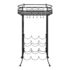 vidaXL Wine Rack with Glass Holder for 9 Bottles Metal - Image 3