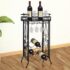 vidaXL Wine Rack with Glass Holder for 9 Bottles Metal