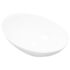 vidaXL Luxury Ceramic Basin Oval-shaped Sink White 40 x 33 cm - Image 2