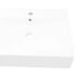vidaXL Luxury Ceramic Basin Rectangular Sink White with Faucet Hole - Image 3