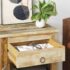 vidaXL End Table with 1 Drawer 1 Door Reclaimed Wood - Image 4