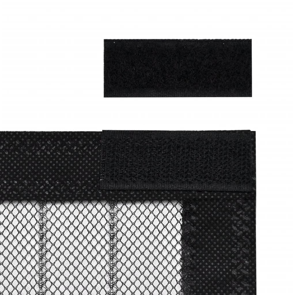 8718475869481_g_en_hd_4 vidaXL Insect Door Curtain 210 x 100 cm 2 pcs Magnet Black - Image 5