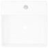 vidaXL Ceramic Basin Square with Overflow and Faucet Hole 41 x 41 cm - Image 3