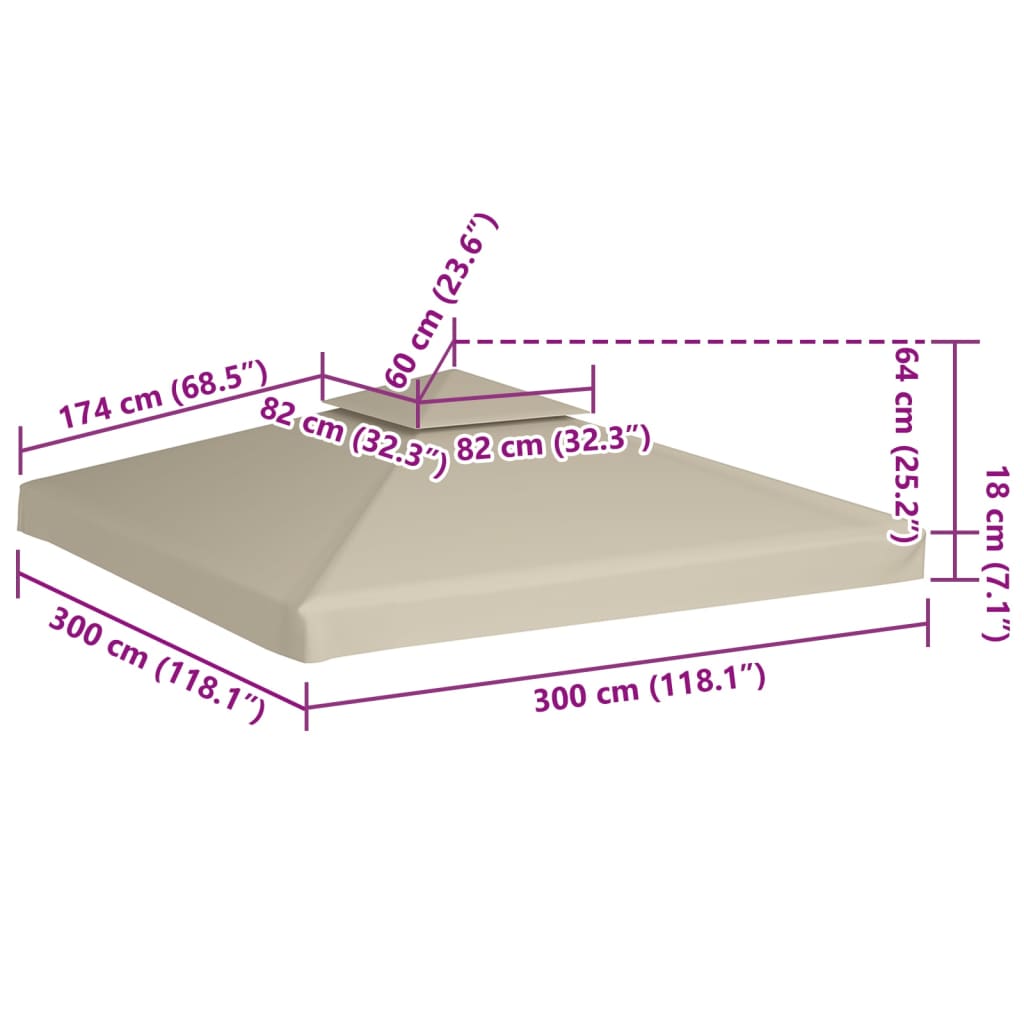 8718475869986_g_en_hd_5 Water-proof Gazebo Cover Canopy 310 g / m² Green 3 x 3 m - Image 6