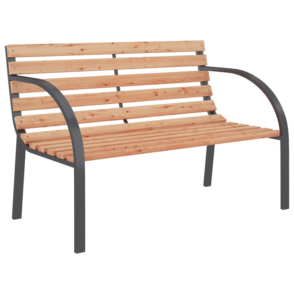 8718475870609_a_en_hd_1 vidaXL Garden Bench 120 cm Wood and Iron - Image 2