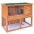 Outdoor Rabbit Hutch Small Animal House Pet Cage 1 Door Wood - Image 2