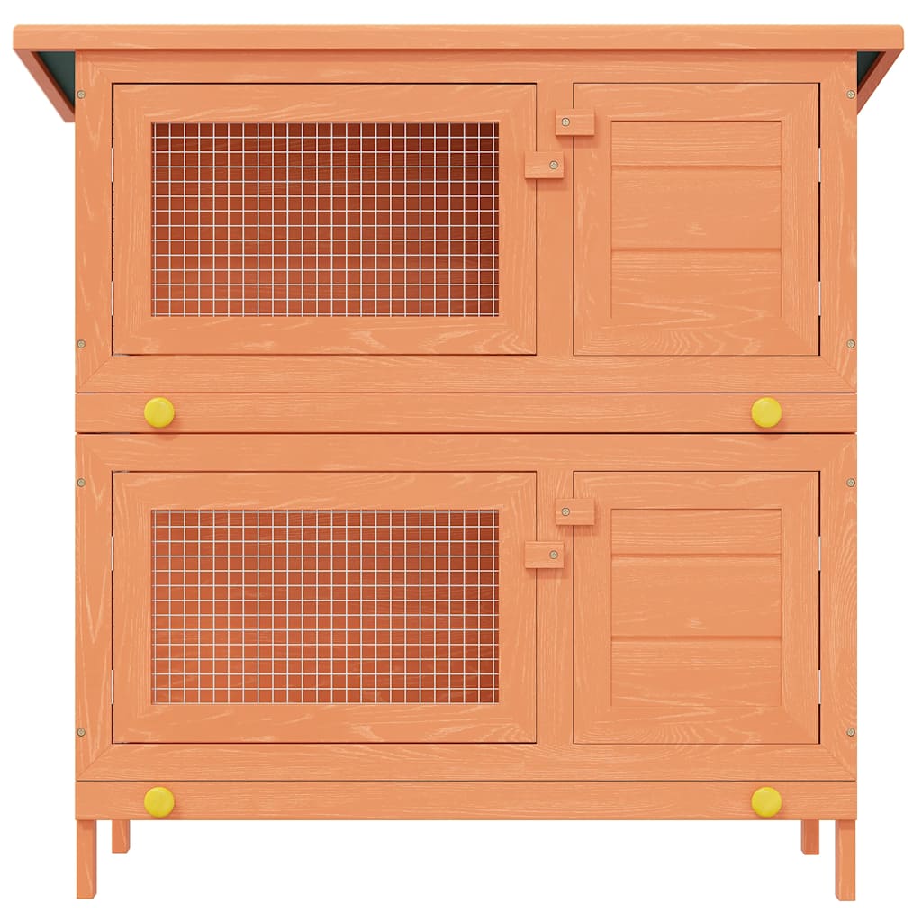 8718475871873_g_en_hd_1 Outdoor Rabbit Hutch Small Animal House Pet Cage 4 Doors Wood - Image 3