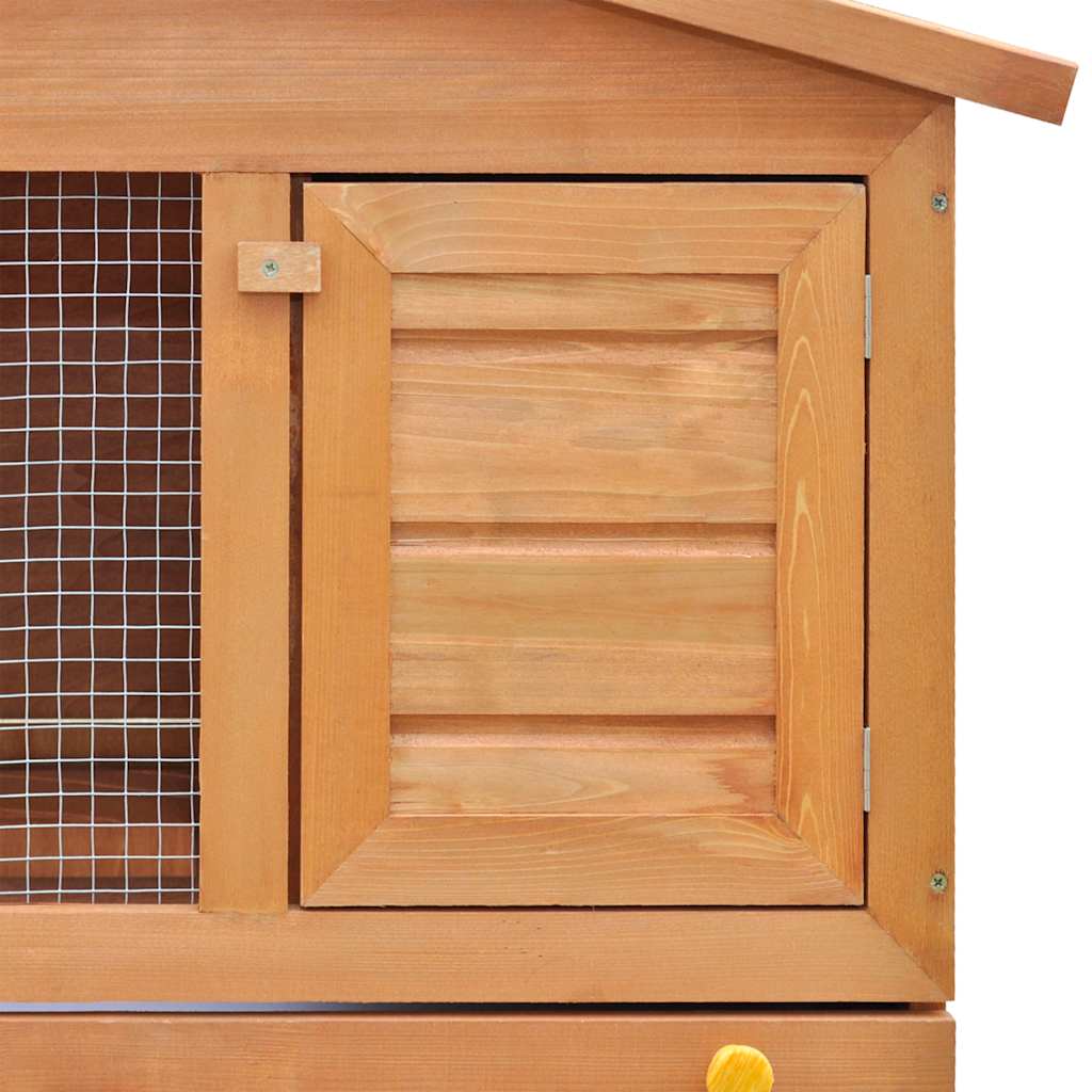 8718475871880_g_en_hd_5 Outdoor Rabbit Hutch Small Animal House Pet Cage 3 Doors Wood - Image 6