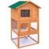 Outdoor Rabbit Hutch Small Animal House Pet Cage 3 Layers Wood - Image 2