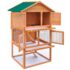 Outdoor Rabbit Hutch Small Animal House Pet Cage 3 Layers Wood - Image 3
