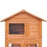 Outdoor Rabbit Hutch Small Animal House Pet Cage 3 Layers Wood - Image 4