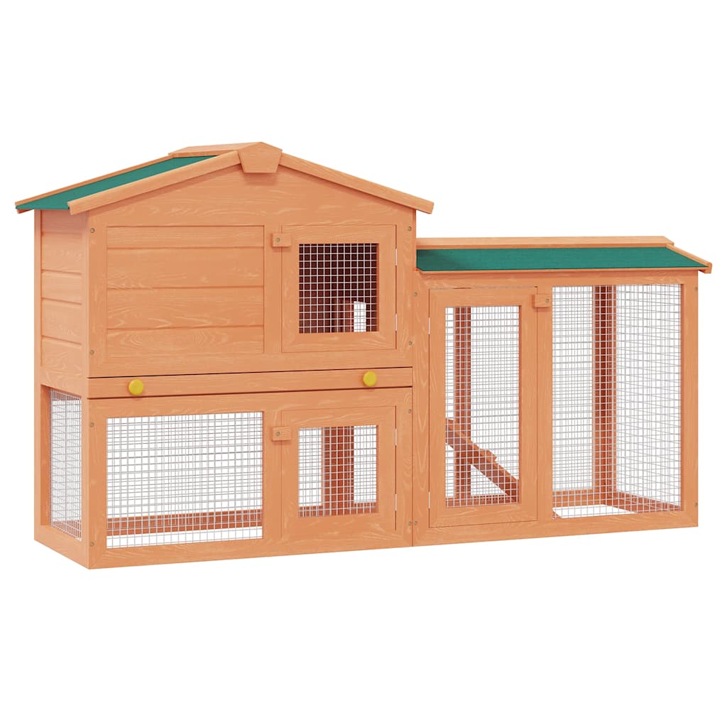 8718475871903_a_en_hd_1 vidaXL Outdoor Large Rabbit Hutch Small Animal House Pet Cage Wood - Image 2
