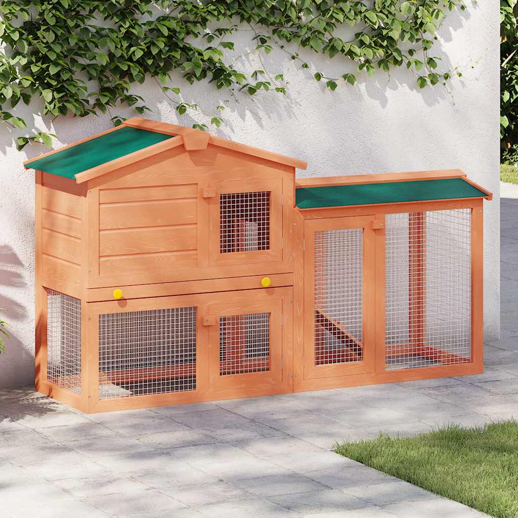 8718475871903_m_en_hd_1 vidaXL Outdoor Large Rabbit Hutch Small Animal House Pet Cage Wood - Image 1