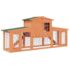 Large Rabbit Hutch Small Animal House Pet Cage with Roofs Wood - Image 2