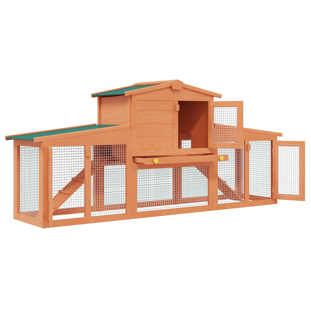 8718475871910_g_en_hd_2 Large Rabbit Hutch Small Animal House Pet Cage with Roofs Wood - Image 4