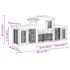 Large Rabbit Hutch Small Animal House Pet Cage with Roofs Wood - Image 8