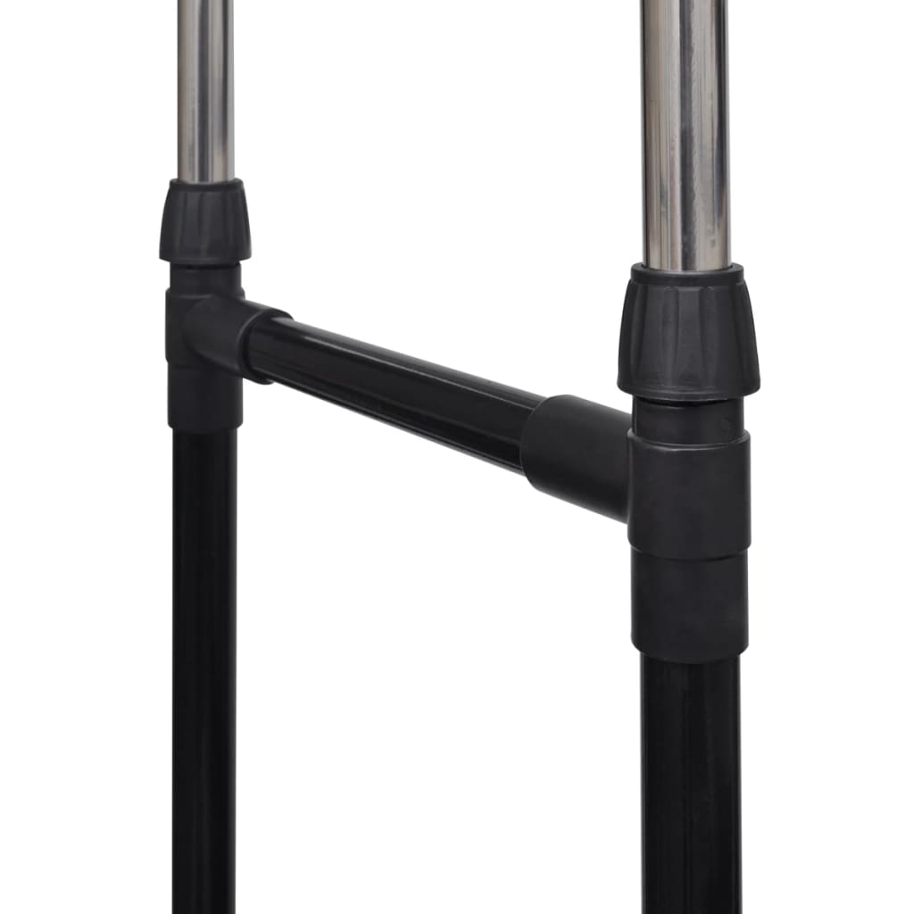 8718475873044_g_en_hd_3 vidaXL Adjustable Clothes Rack 4 Castors 2 Hanging Rails - Image 4