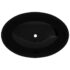 vidaXL Luxury Ceramic Basin Oval-shaped Sink Black 40 x 33 cm - Image 3