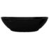 vidaXL Luxury Ceramic Basin Oval-shaped Sink Black 40 x 33 cm - Image 5