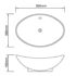 vidaXL Luxury Ceramic Basin Oval with Overflow 59 x 38.5 cm - Image 7
