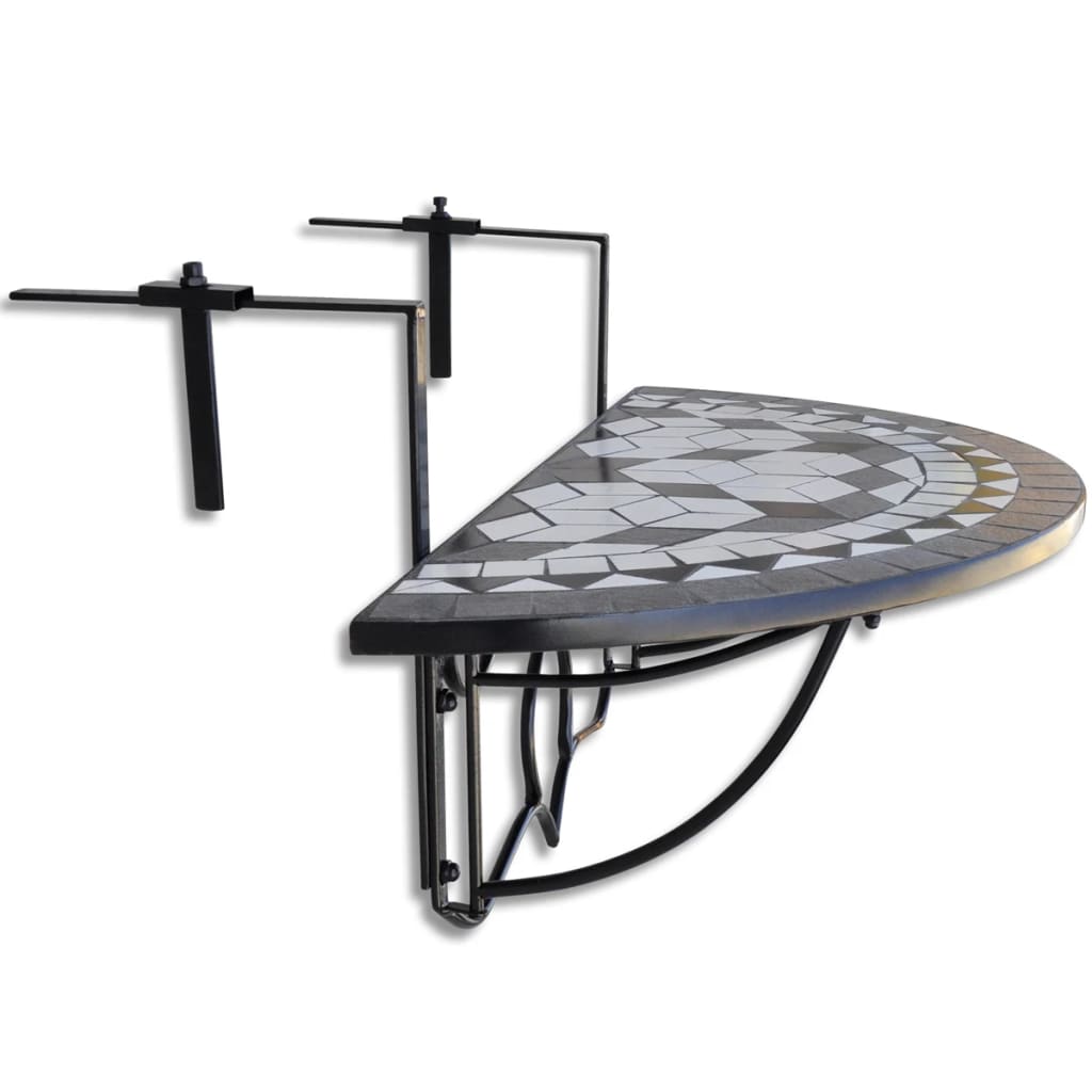 8718475874508_g_en_hd_1 vidaXL Hanging Balcony Table Black and White Mosaic - Image 3