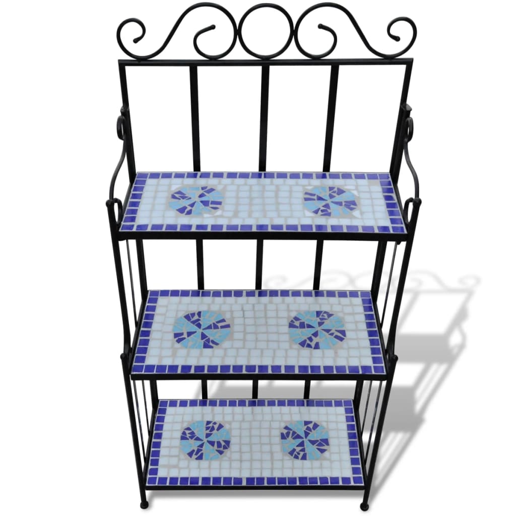 8718475874577_g_en_hd_1 Plant Stand Plant Display Blue White Mosaic Pattern - Image 2