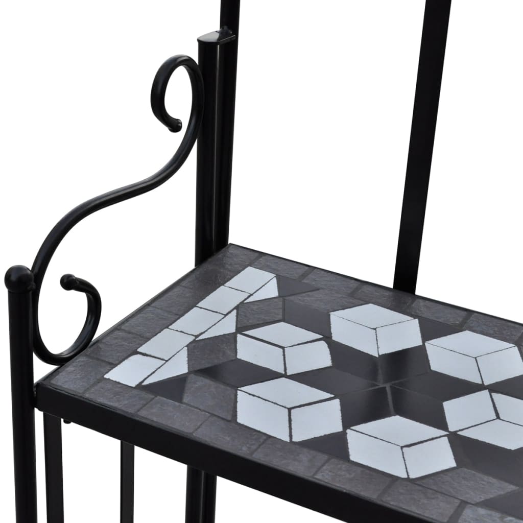 8718475874584_g_en_hd_2 Plant Stand Plant Display Black White Mosaic Pattern - Image 3