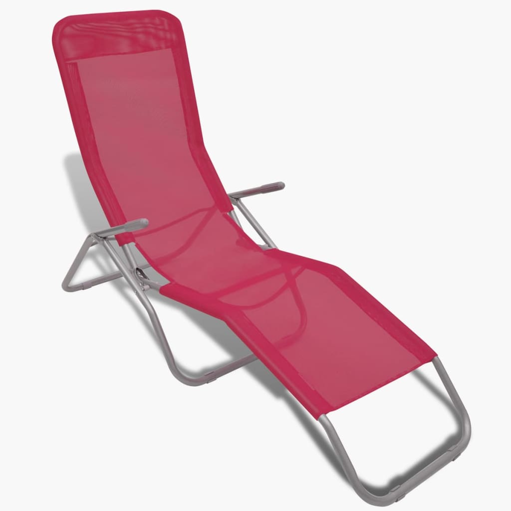 8718475875284_g_en_hd_2 vidaXL Sun Loungers 2 pcs Steel Frame and Textilene Red - Image 3