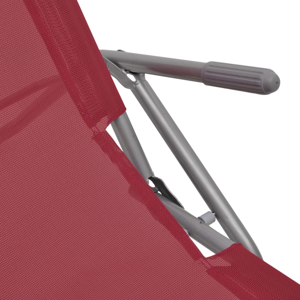 8718475875284_g_en_hd_3 vidaXL Sun Loungers 2 pcs Steel Frame and Textilene Red - Image 4