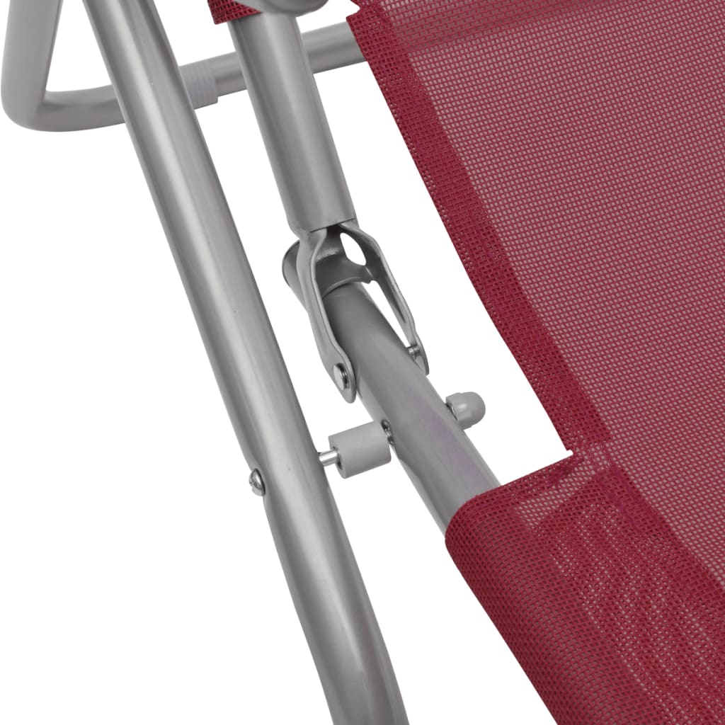 8718475875284_g_en_hd_4 vidaXL Sun Loungers 2 pcs Steel Frame and Textilene Red - Image 5
