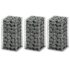 vidaXL Gabion Set 3 pcs Galvanised Wire 25x25x50 cm