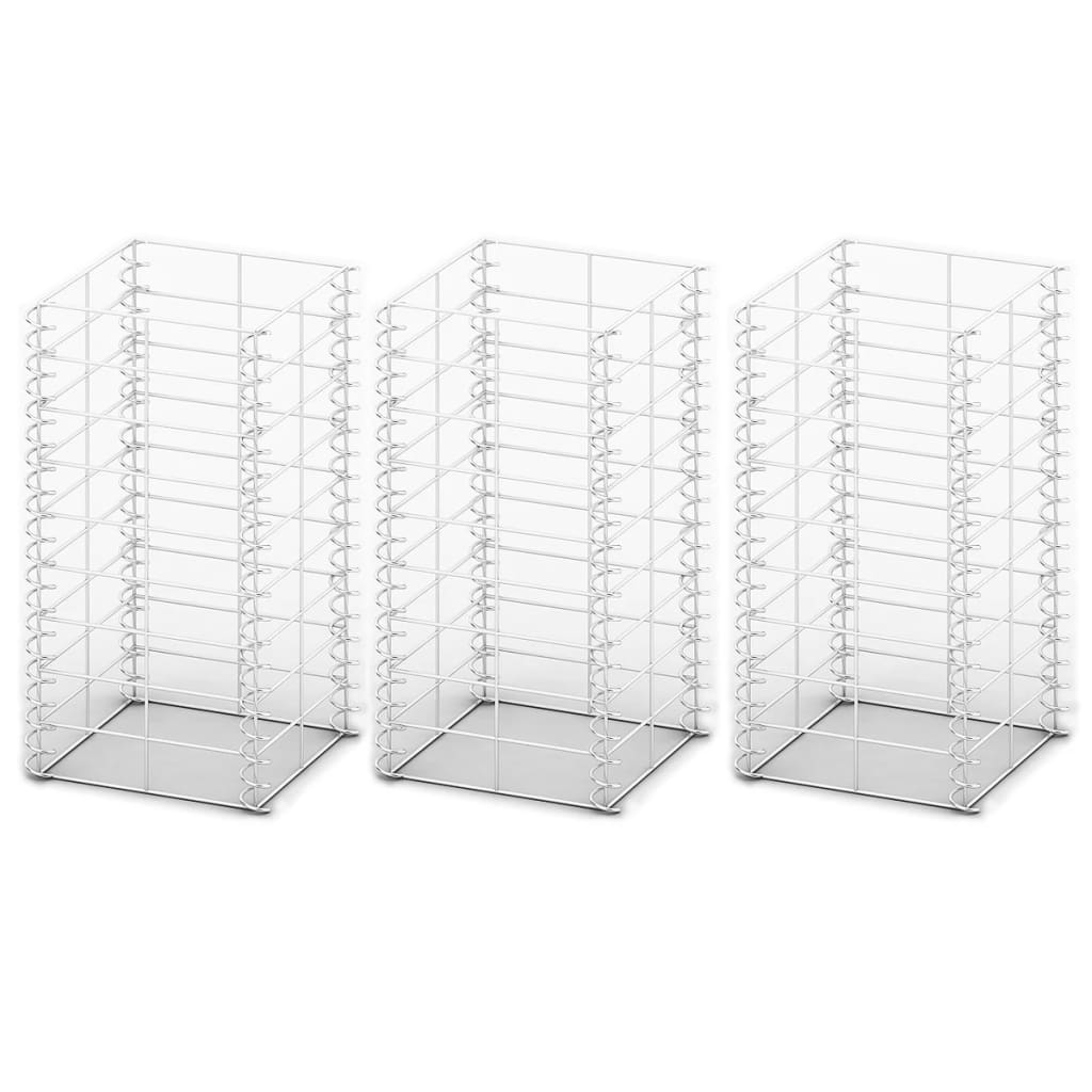 8718475875581_g_en_hd_1 vidaXL Gabion Set 3 pcs Galvanised Wire 25x25x50 cm - Image 2
