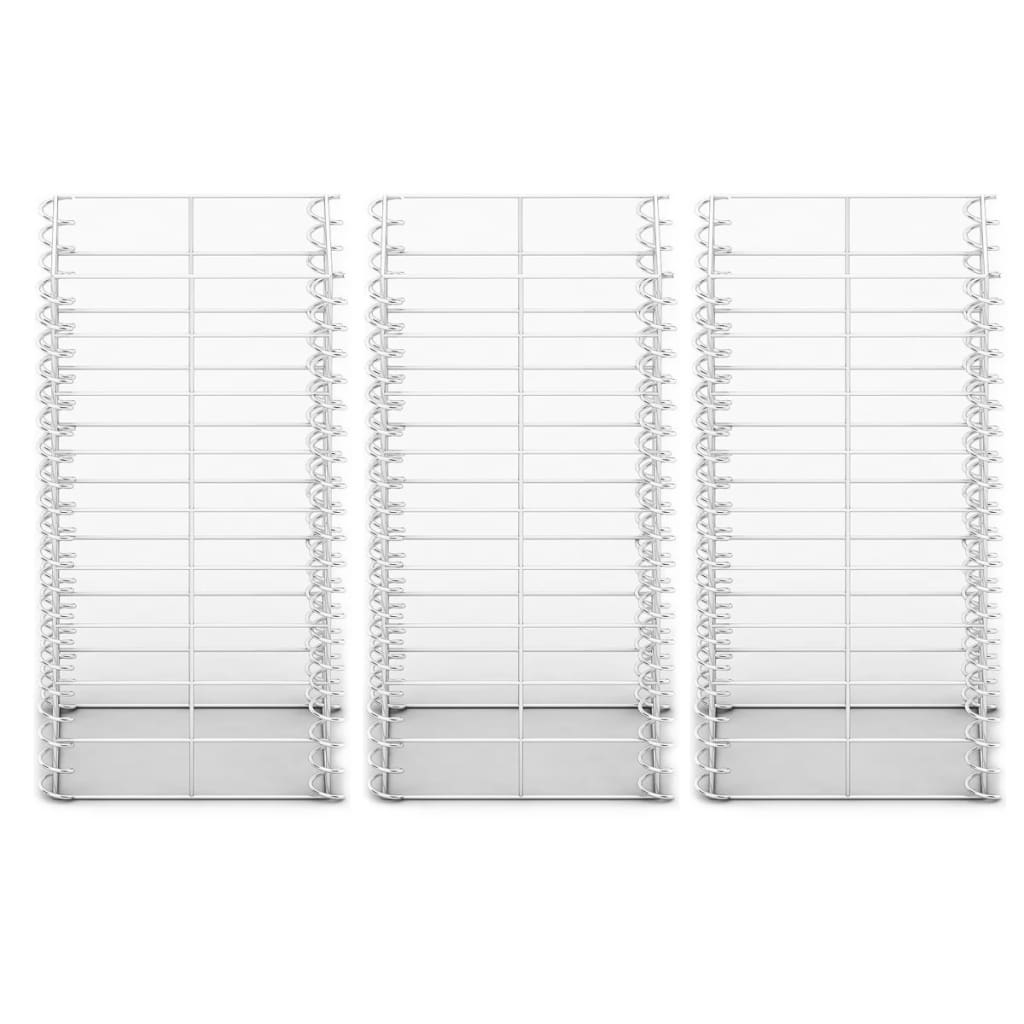 8718475875581_g_en_hd_2 vidaXL Gabion Set 3 pcs Galvanised Wire 25x25x50 cm - Image 3