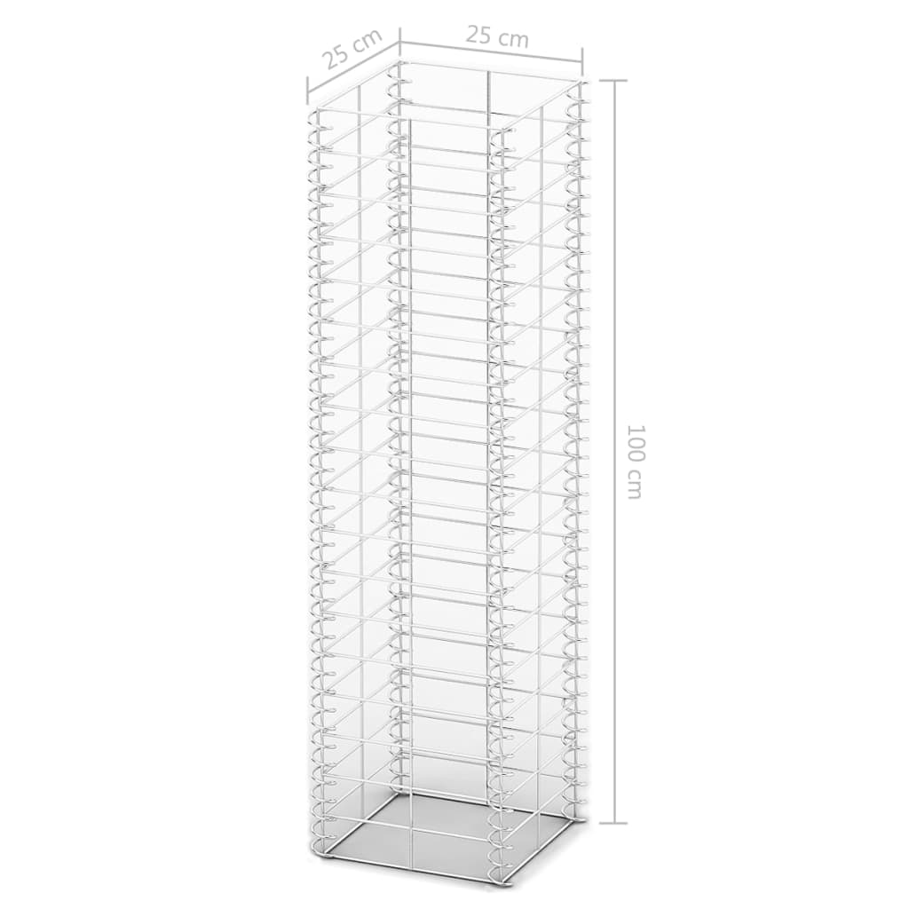 8718475875598_g_en_hd_3 vidaXL Gabion Set 3 pcs Galvanised Wire 25x25x100 cm - Image 4