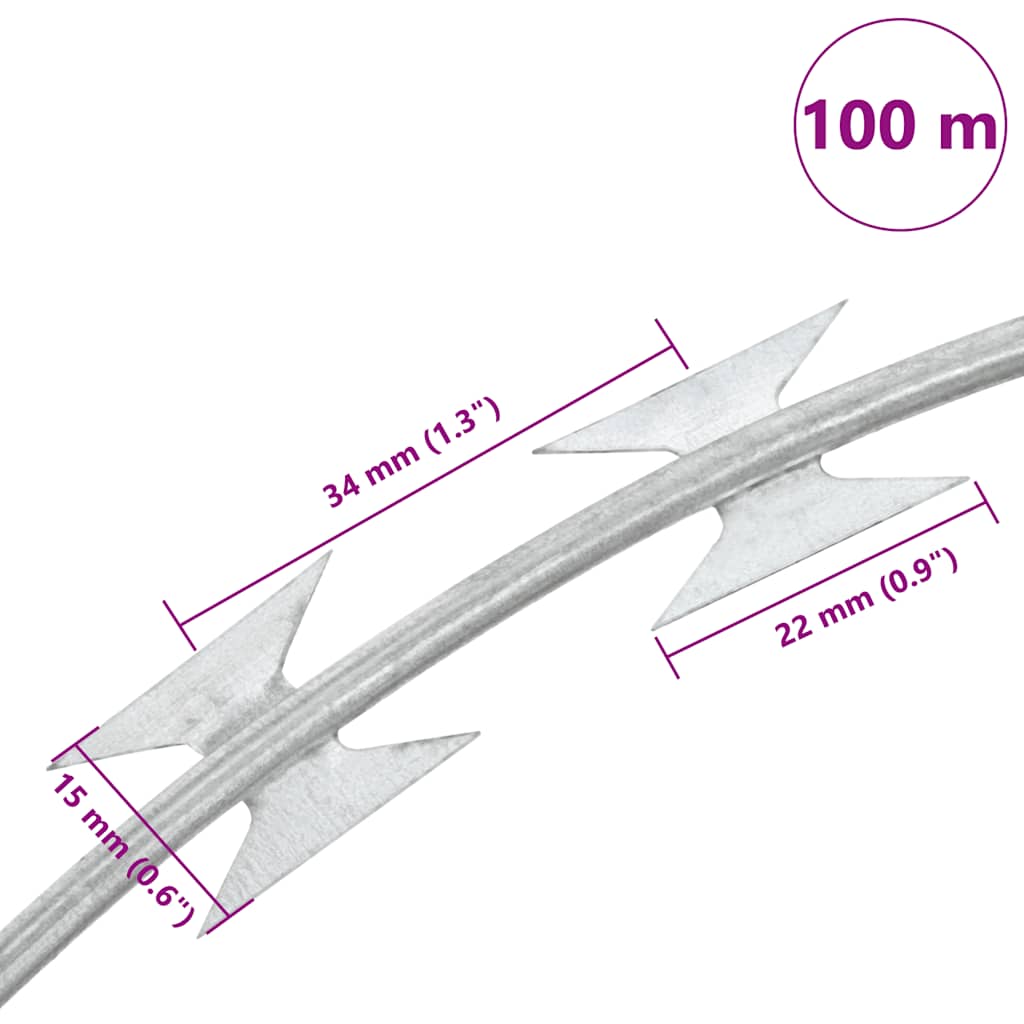 8718475875871_g_en_hd_4 vidaXL Razor Wire Helical Wire Roll Galvanised Steel 100 m - Image 5