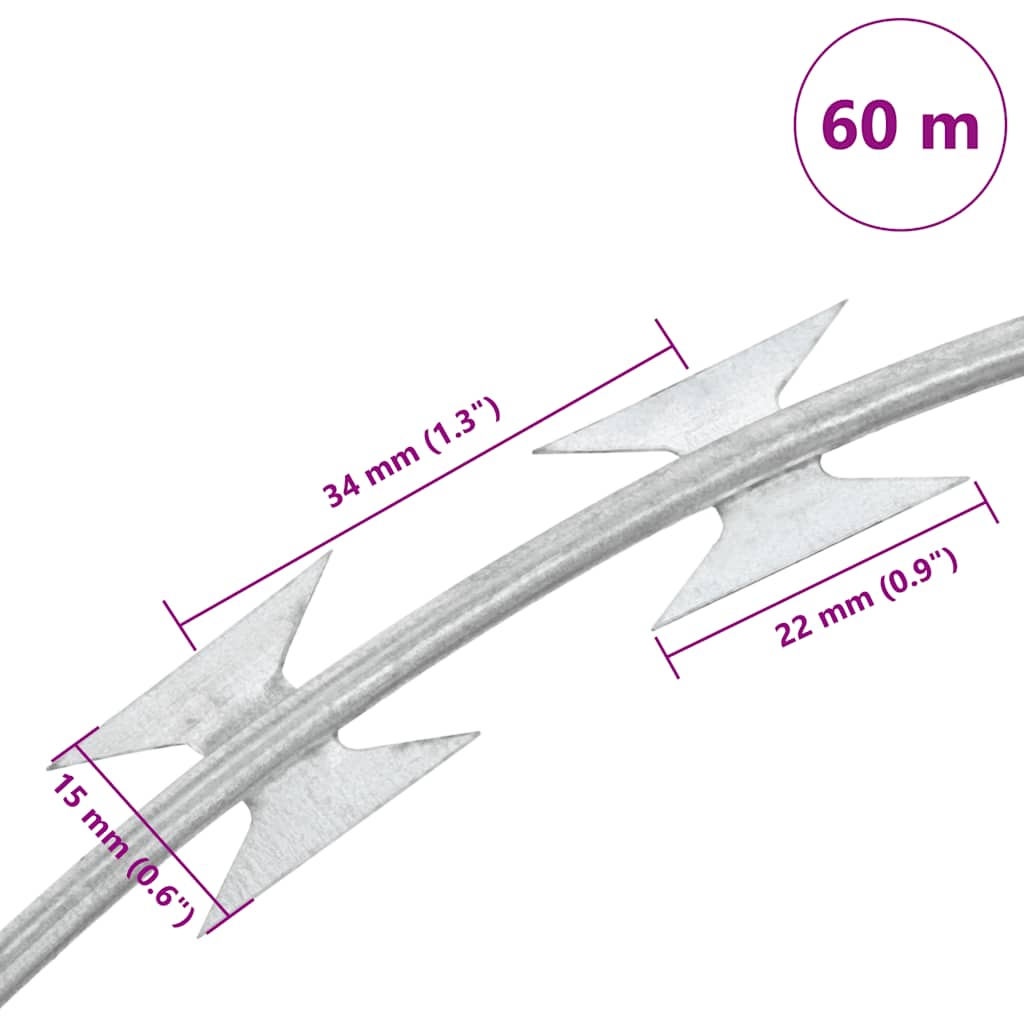 8718475875888_g_en_hd_4 vidaXL Razor Wire Helical Wire Roll Galvanised Steel 60 m - Image 5