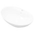 vidaXL Luxury Ceramic Basin Oval with Overflow and Faucet Hole - Image 2
