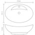 vidaXL Luxury Ceramic Basin Oval with Overflow and Faucet Hole - Image 6